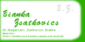 bianka zsatkovics business card